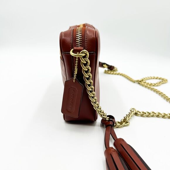 Coach Legacy Flight Cognac Brown Leather Crossbody Shoulder Bag 25362 - Picture 8 of 13